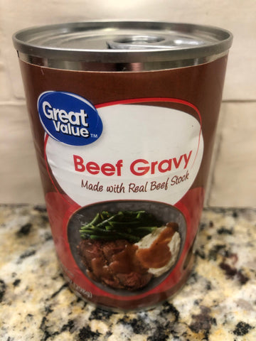 5 CANS Great Value Beef Gravy 10.5 oz roast au jus dip real beef stock