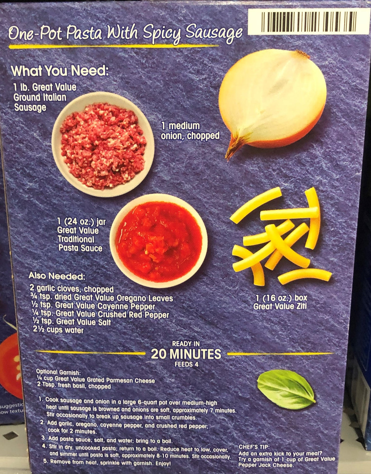 3 Boxes of Great Value Ziti Pasta, 16 oz