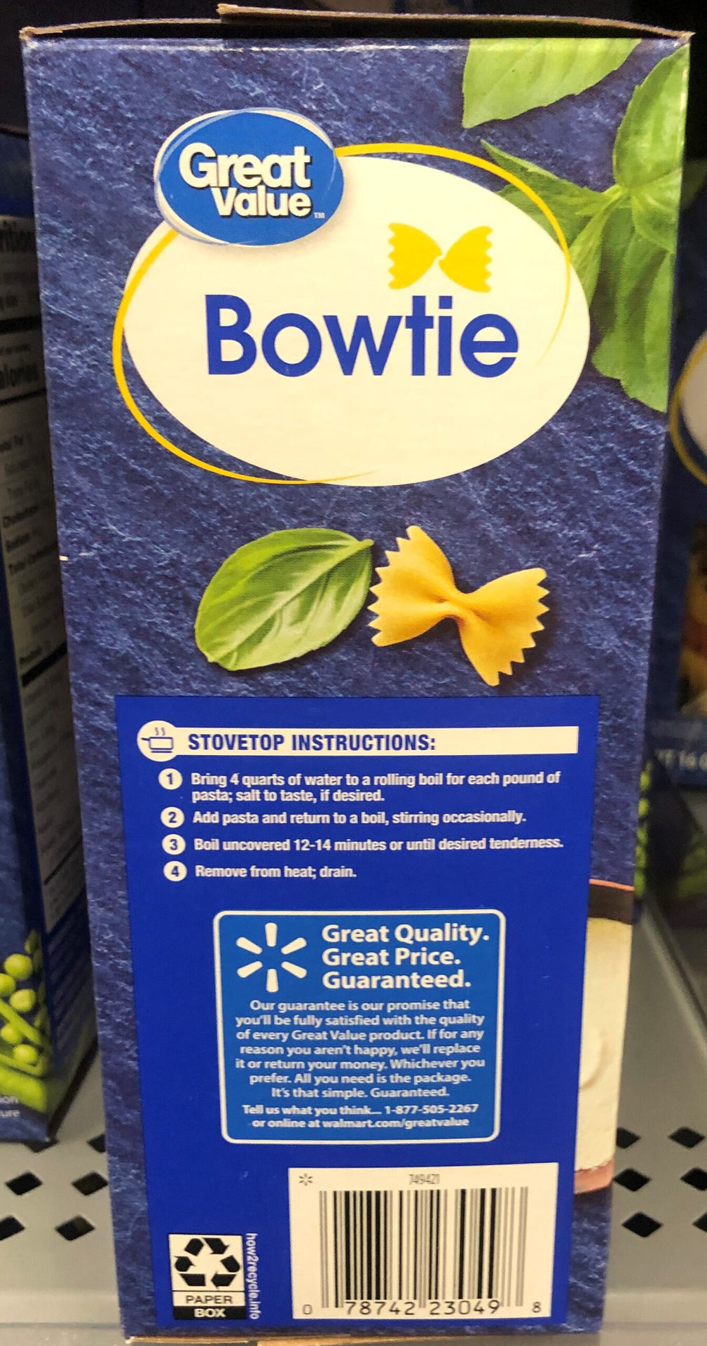 3 Boxes of Great Value Bowtie Pasta, 12 oz