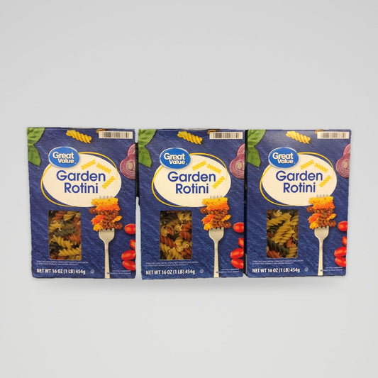 3 Boxes of Great Value Garden Rotini Pasta, 16 oz