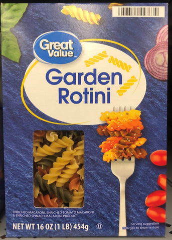 3 Boxes of Great Value Garden Rotini Pasta, 16 oz