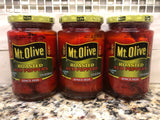 3 JARS Mount Olive Roasted Red Peppers 12 oz Marinated Bell Sub Burger