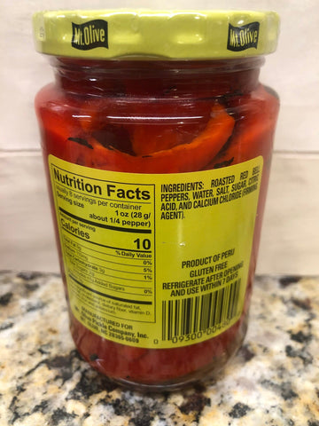 3 Jars Mount Olive Roasted Red Peppers 12 oz