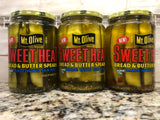 3 JARS Mount Olive SWEET HEAT Bread & Butter Pickle Spears 16 oz Sea Salt