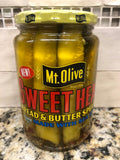 3 Jars of Mount Olive Sweet Heat Bread & Butter Pickle Spears, 16 oz