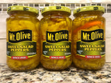 3 JARS Mount Olive Sweet Salad Peppers 12 oz Mt Pickle Banana Onions