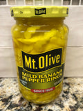 3 Jars of Mount Olive Mild Banana Pepper Rings, 12 oz