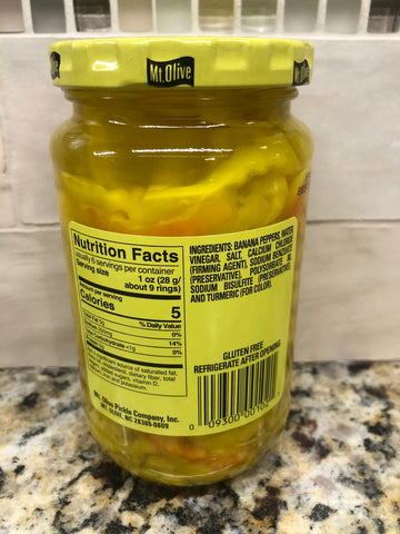 3 Jars of Mount Olive Mild Banana Pepper Rings, 12 oz