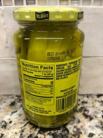 3 Jars Mount Olive Pepperoncini 12 oz