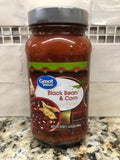 3 Jars Great Value Mild Black Bean & Corn Salsa 24 oz Pepper Dip Picante