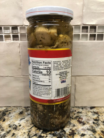 3 JARS Bell-View Fancy Marinated Mushrooms in Oil 16.0 FL OZ pickled tangy