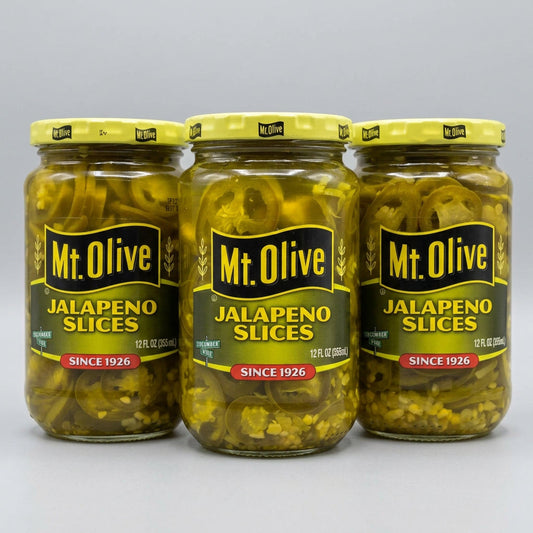 3 Jars Mount Olive Jalapeno Slices Peppers 12 oz