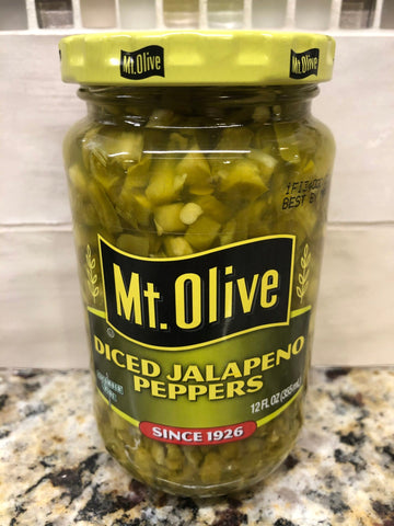 6 Jars Mount Olive Jalapeno Sliced & Diced Peppers 12 oz
