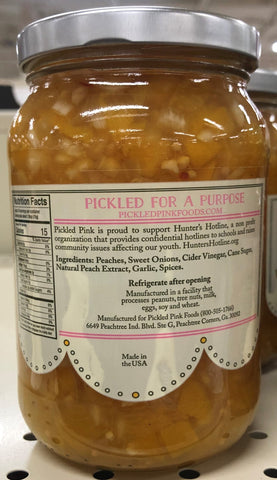 Pickled Pink Vidalia Onion & Peach Relish 16 oz Jar Chow Chow Chutney