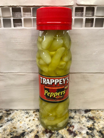 6 BOTTLES Trappey's Hot Peppers In Vinegar 4.5 oz Tabasco Sauce Beans Greens