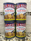 4 CANS Sclafani White Clam Pasta Sauce 10.5 oz Soup Linguine Spaghetti