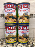 4 CANS Sclafani Shelled Baby Clams in Salted Water Vongole 10 Oz Can