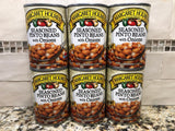 6 CANS Margaret Holmes Seasoned Pinto Beans with Onions 14.5 oz Can