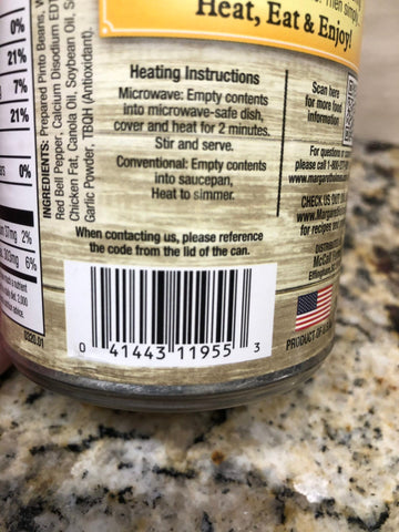 6 Cans of Margaret Holmes Seasoned Pinto Beans with Onions, 14.5 oz