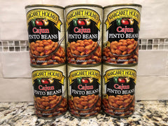 6 CANS Margaret Holmes Cajun Pinto Beans 15 oz Can Pepper Onions