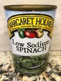12 Cans of Margaret Holmes Southern Style Low Sodium Spinach, 13.5 oz