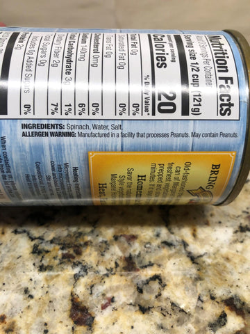 12 Cans of Margaret Holmes Southern Style Low Sodium Spinach, 13.5 oz