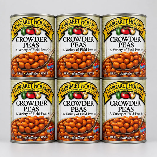 6 Cans of Margaret Holmes Southern Style Crowder Peas Field, 15 oz