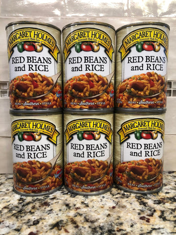 6 CANS Margaret Holmes Southern Style Red Beans and Rice 15 oz Can