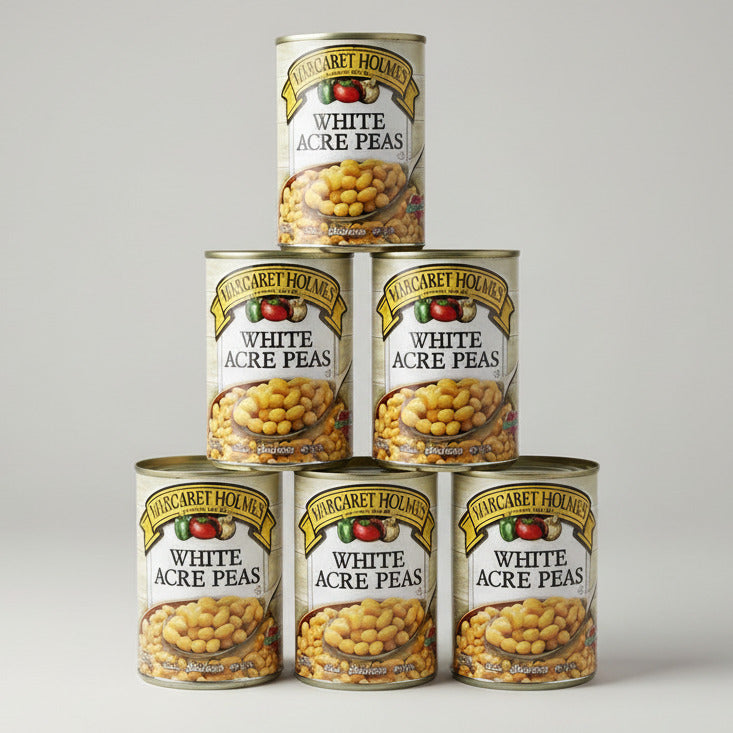 6 Cans of Margaret Holmes Southern Style White Acre Peas, 14.5 oz