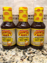 3 Bottles Country Bob’s Sweet Honey Barbecue BBQ Sauce 18 oz