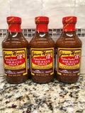 3 Bottles Johnny Harris Bar-B-Cue Sauce Hickory Smoked 18 oz BBQ Beef Pork