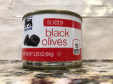 Food Lion Sliced Ripe Black Olives 2.25 oz Can Pizza Sub Sandwich