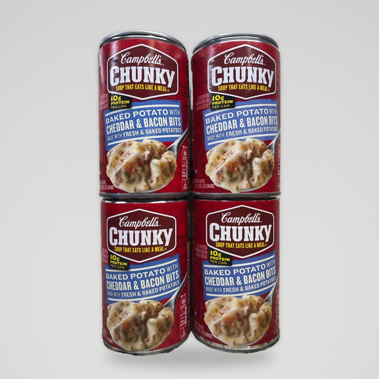 Campbell's Chunky Baked Potato with Cheddar & Bacon Bits Soup, 18.8 oz Cans