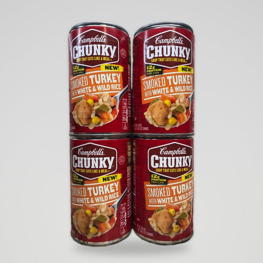 Campbell's Chunky Smoked Turkey with White & Wild Rice Soup, 18.6 oz Cans