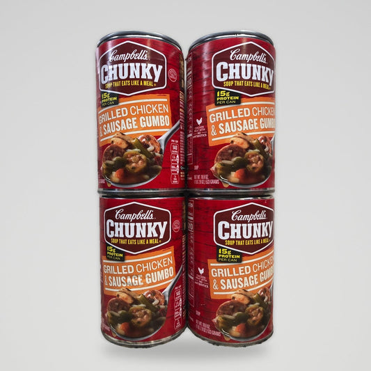 Campbell's Chunky Grilled Chicken & Sausage Gumbo Soup, 18.8 oz Cans