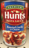 3 CANS Hunt's Roasted Garlic & Onion Spaghetti Pasta Sauce Tomato 24 Oz