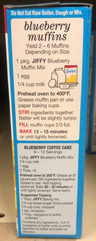 4 Boxes America's Favorite Jiffy Blueberry Muffin Mix 7 Oz Pancake Waffle