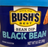 6 CANS Bush's Black Bean Dip 9.5 oz Can Nacho Salsa poblano chili bacon