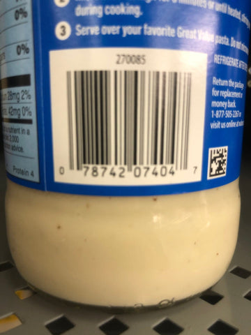 3 Jars of Great Value Alfredo Sauce 3 ct, 16 oz