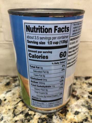 6 Cans of Great Value Sweet Green Peas, 15 oz