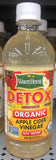 4 Bottles of White House Detox Organic Apple Cider Vinegar with Mother, 16 oz