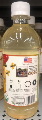 4 Bottles of White House Detox Organic Apple Cider Vinegar with Mother, 16 oz