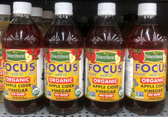 4 BOTTLES White House FOCUS Organic Apple Cider Vinegar with Mother 16oz Bottle