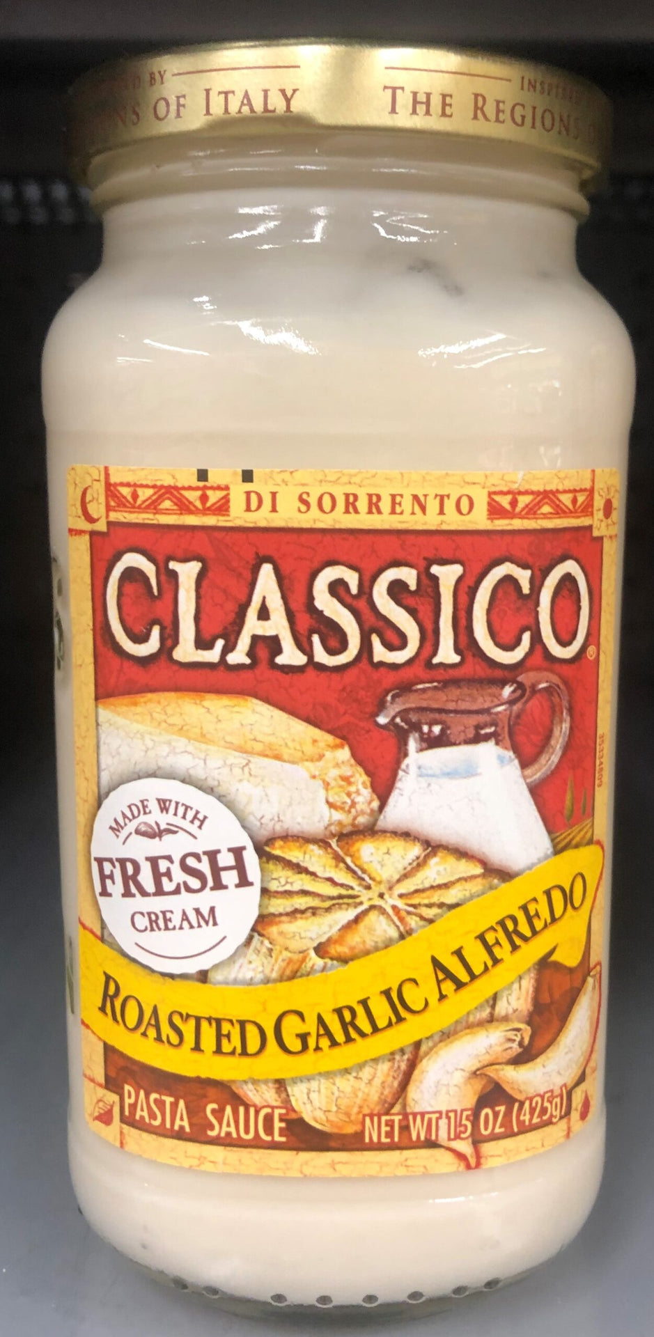3 Jars of Classico Roasted Garlic Alfredo Pasta Sauce, 15 oz
