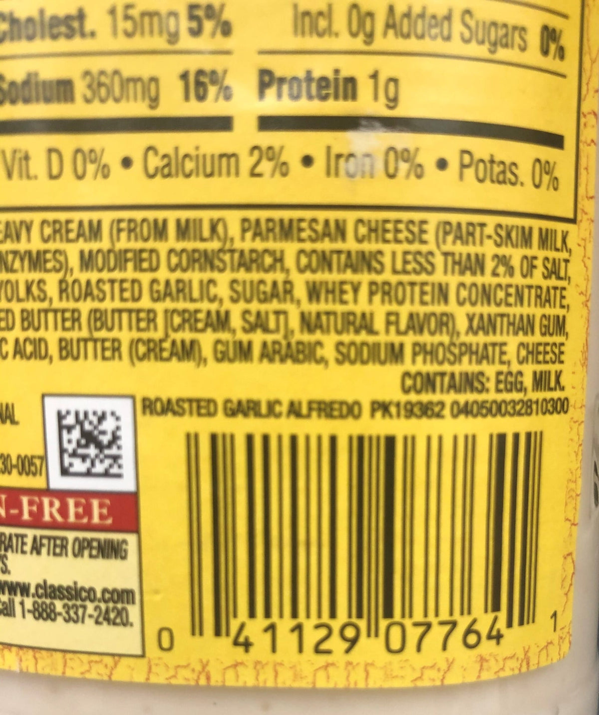 3 Jars of Classico Roasted Garlic Alfredo Pasta Sauce, 15 oz