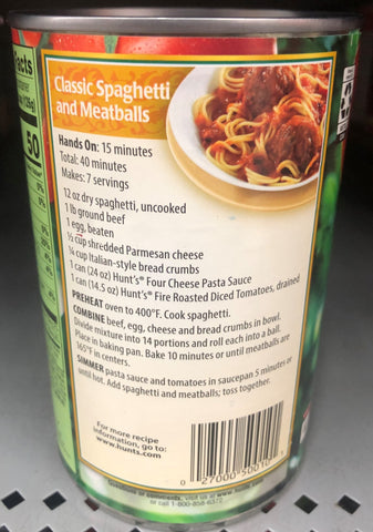 3 CANS Hunt's Four Cheese Spaghetti Pasta Sauce 100% Natural Tomato 24 Oz