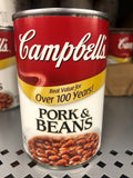 6 CANS Campbell's Pork & Beans 11 oz Can Vegetable BBQ Frank