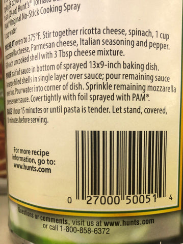 3 Cans of Hunt's Tomato Basil Spaghetti Pasta Sauce 100% Natural, 24 oz