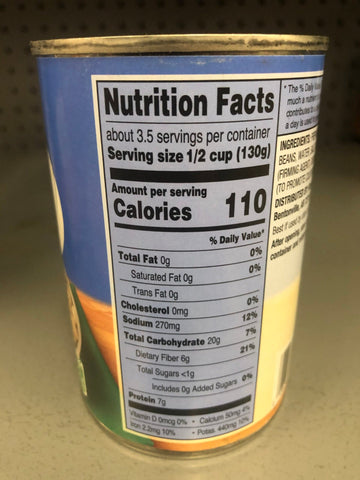 6 Cans of Great Value Cannellini Beans, 15.5 oz