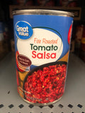 6 CANS Great Value Fire Roasted Tomato Salsa 14.5 oz Can Chip Dip jalapeño